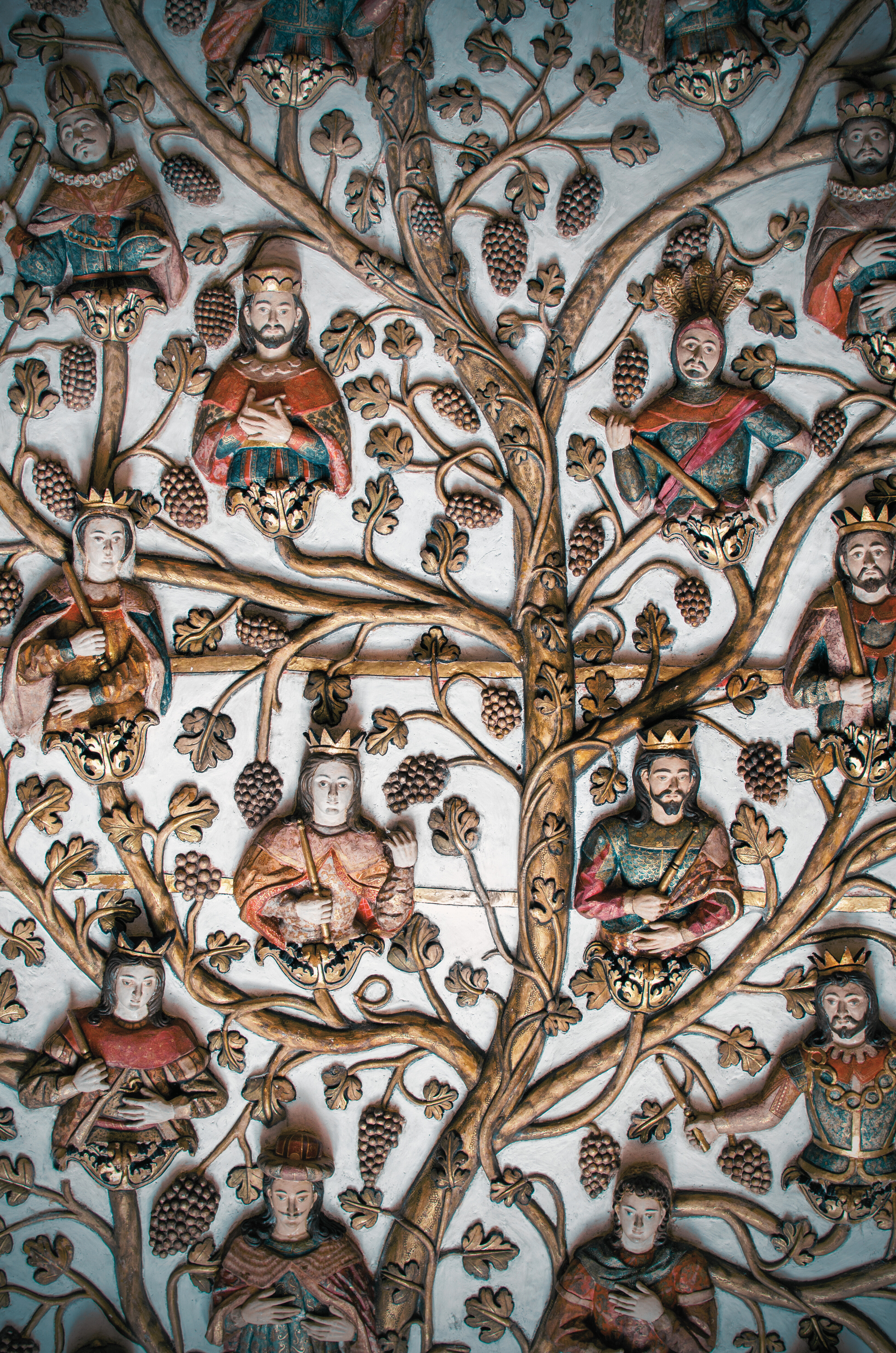 family tree on ceiling of Templo de Santo Domingo de Guzmán