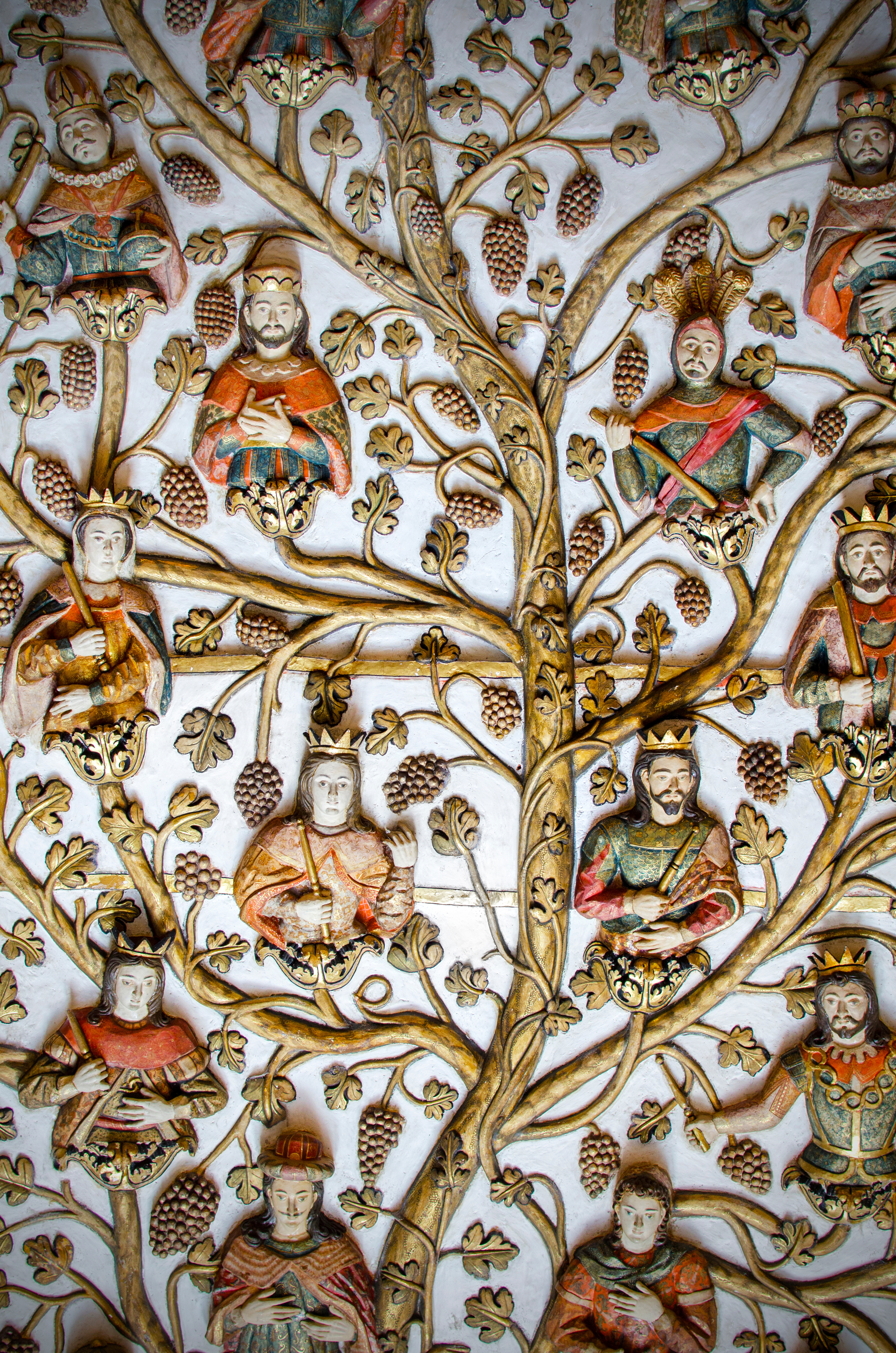 family tree on ceiling of Templo de Santo Domingo de Guzmán